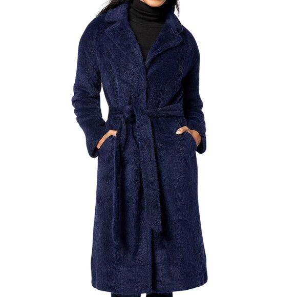 Isaac Mizrahi Live! Cozy Wrap Long Coat with Notched Collar New Large - Picture 1 of 2